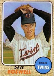 1968 Topps Baseball Cards      322     Dave Boswell